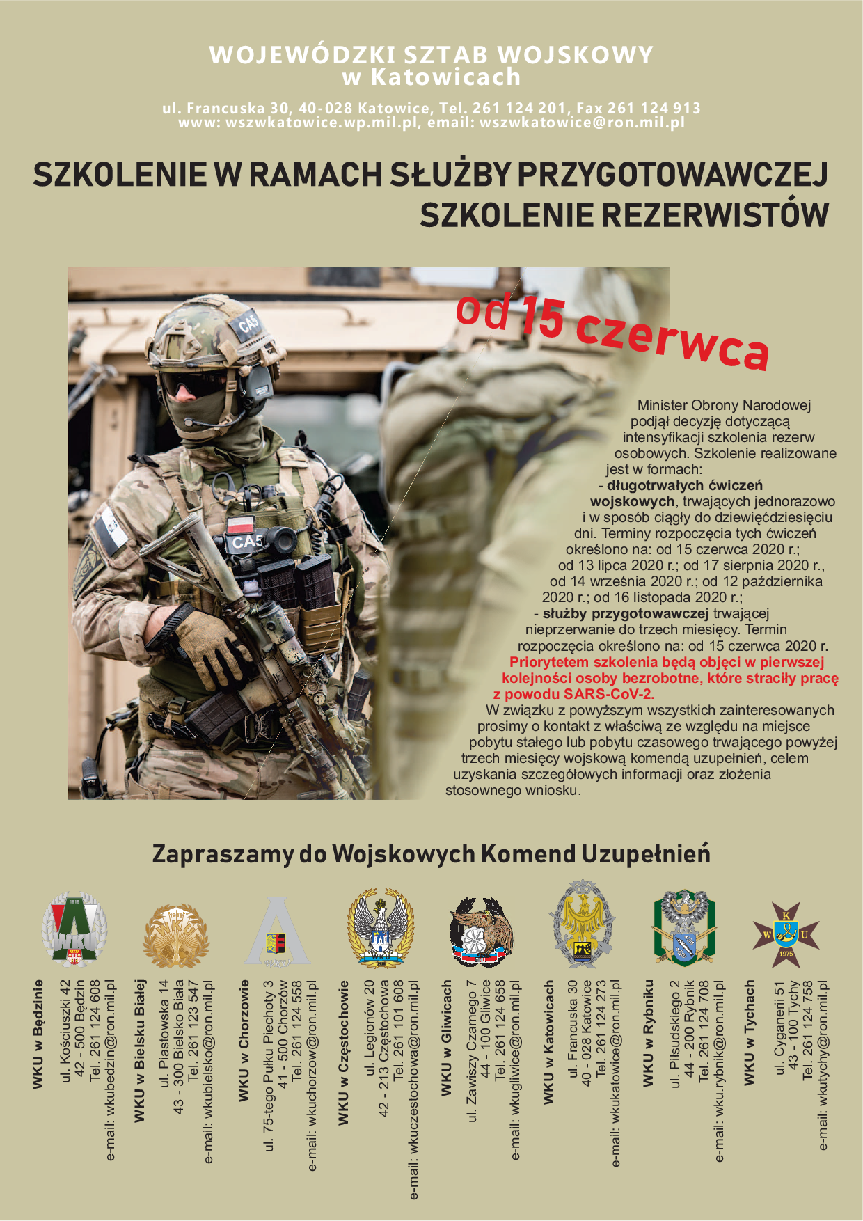 Plakat szkolenie WKU